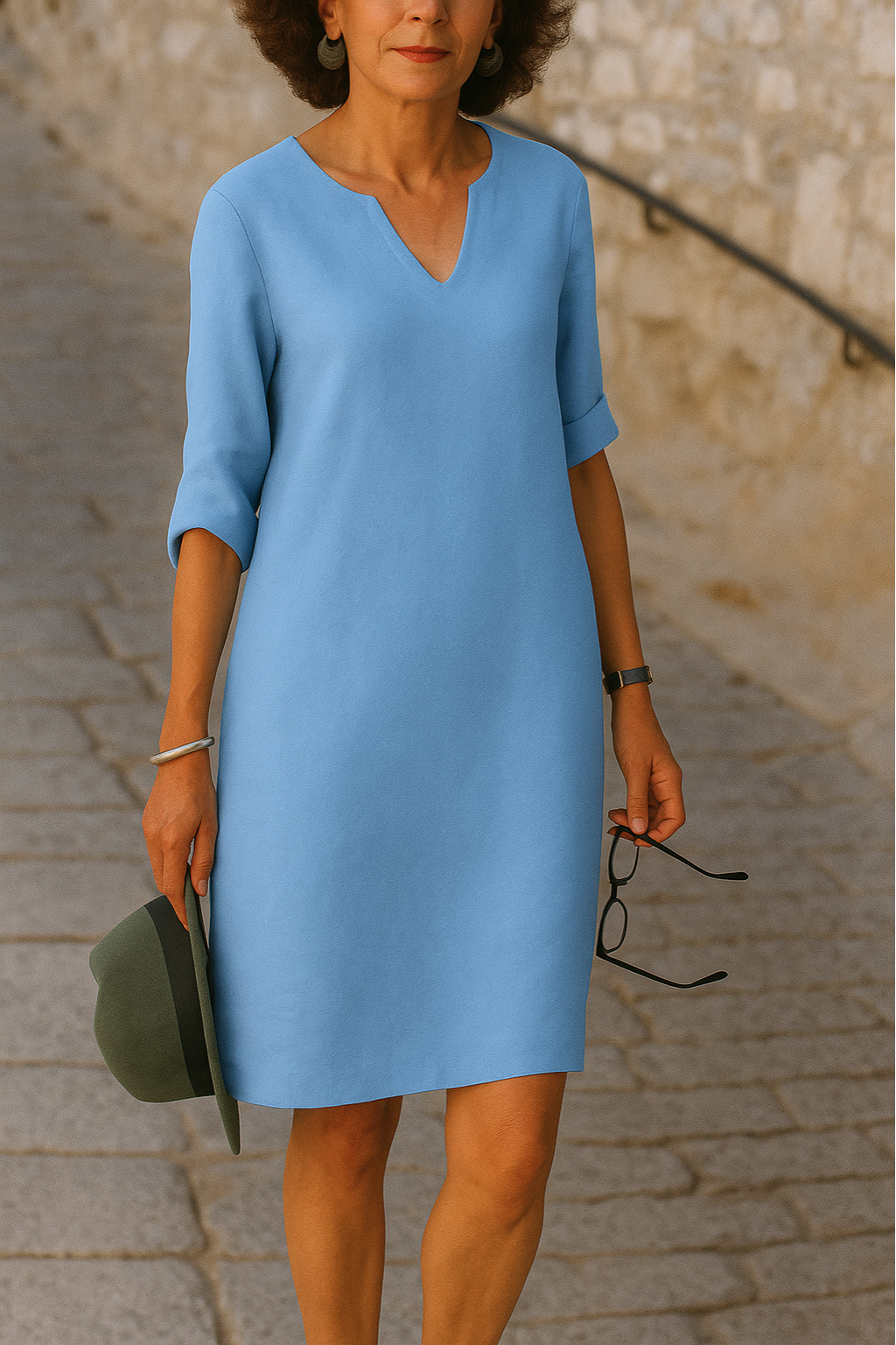 Pamela™ | Elegant Dress with V-Neck
