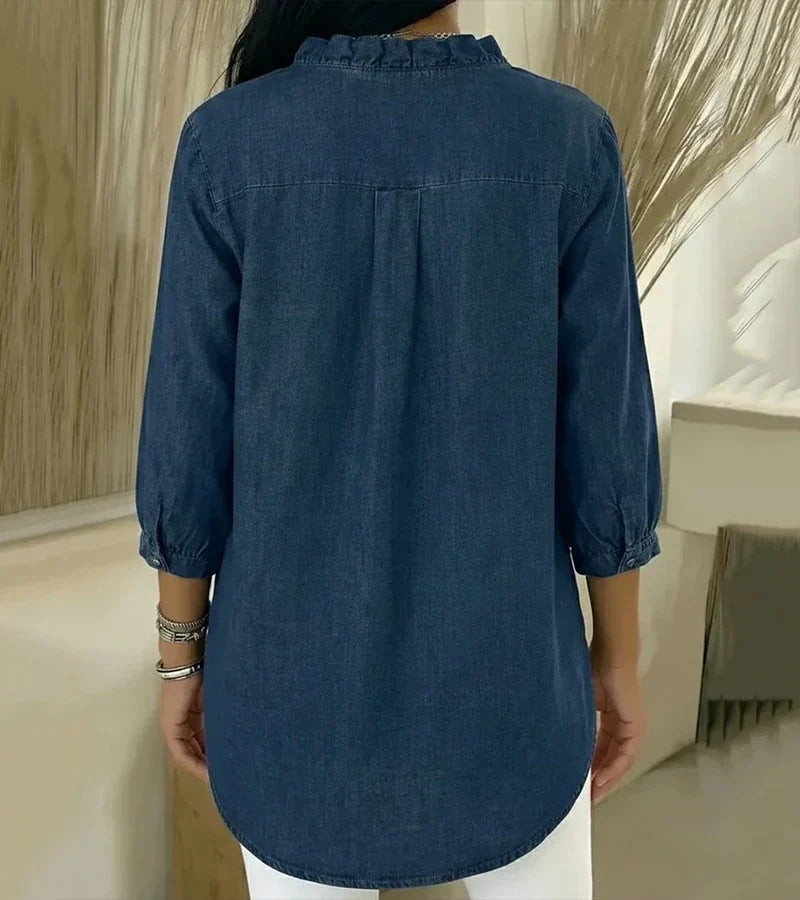 Amelia™ | Denim Blouse