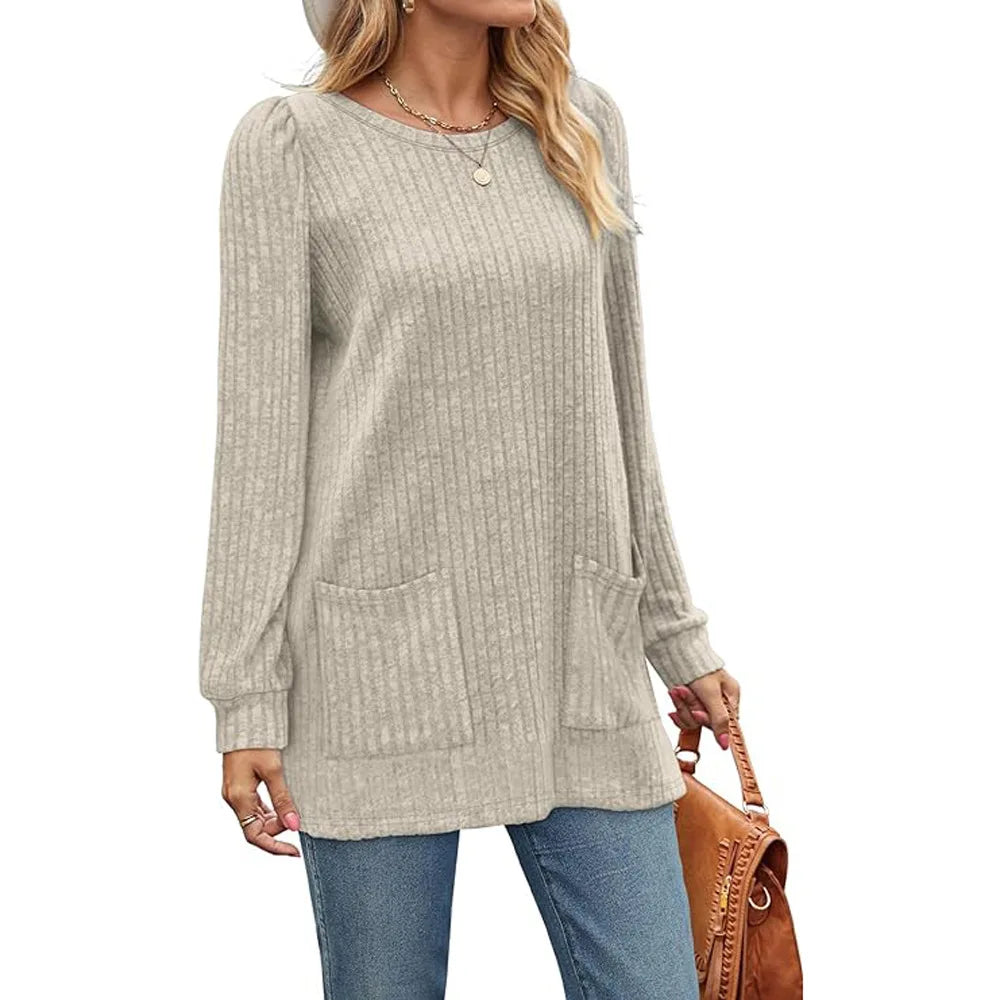 Carol™ | Long Ladies' Sweater with Pockets