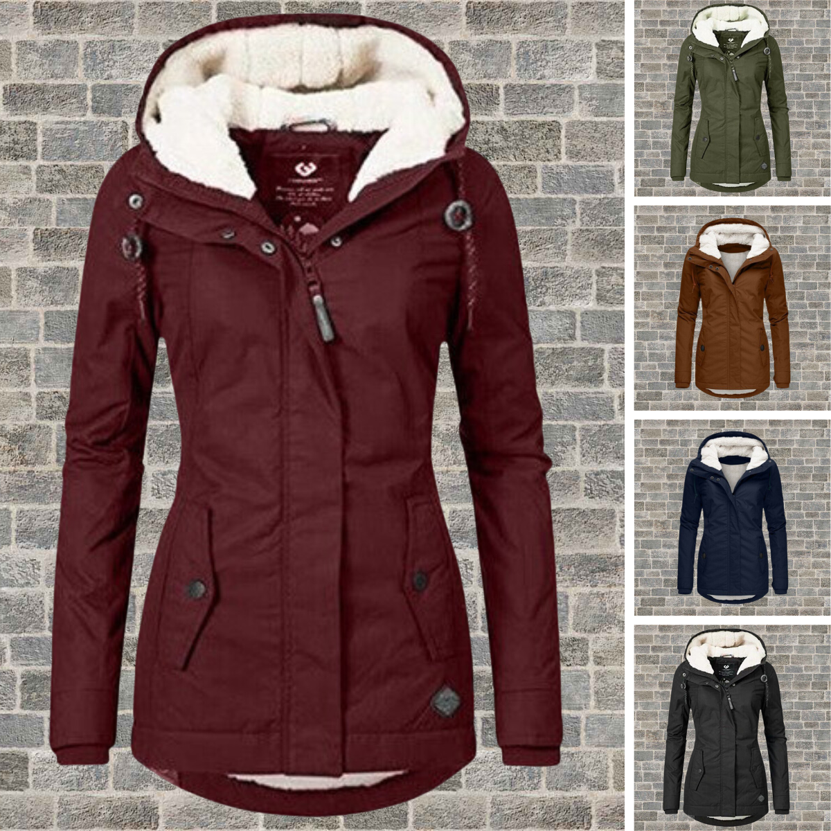 Jenna - Ultra-Soft and Warm Sherpa Hooded Coat