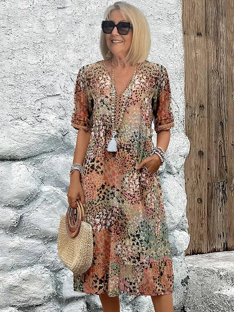 Andrea | Vibrant Midi Dress