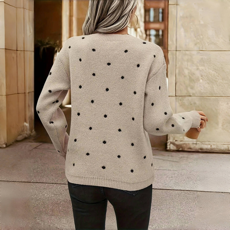 Lilah | Polka-dot knit sweater