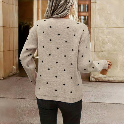 Lilah | Polka-dot knit sweater