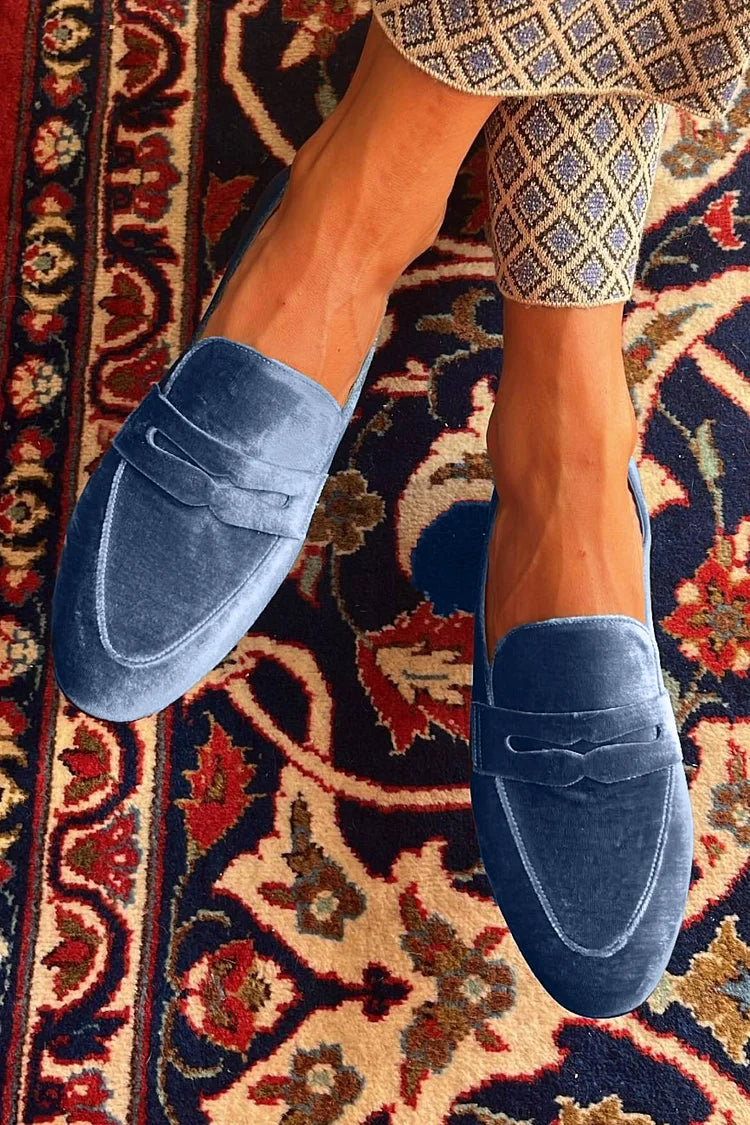 Brenda | Patchwork velvet moccasins - chic and ultra-comfortable