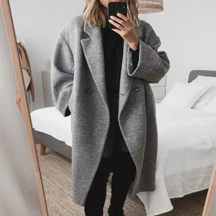 Layla - Oversized wool coat, chic and cocooning