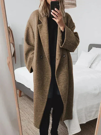 Layla - Oversized wool coat, chic and cocooning