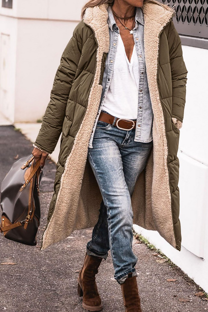 Elise | Luxurious sherpa reversible coat, double-faced