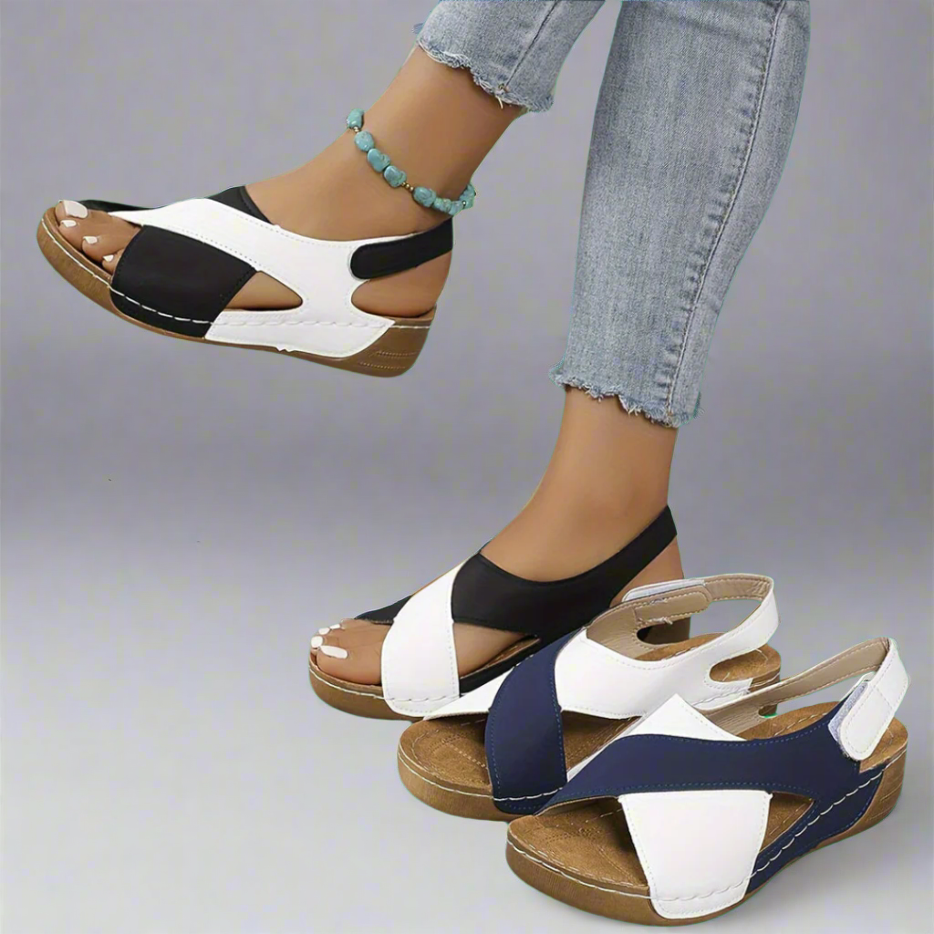 Gianna™ | Color-Block Back-Strap Sandals
