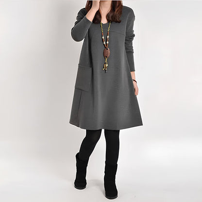 Marjolein™ | Pocket Dress with Long Sleeves