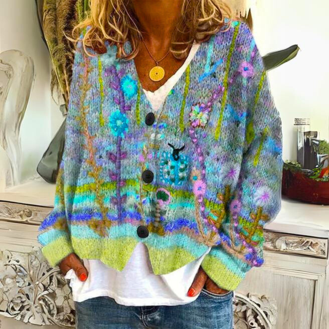 Leilani | High-quality embroidered cardigan