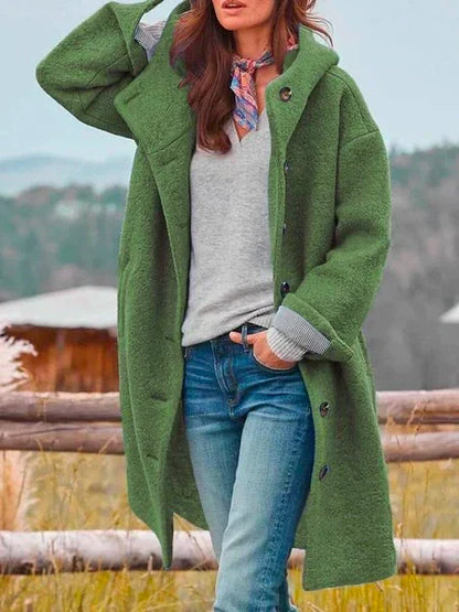 Audrey - Warm Buttoned Outer Jacket, Chic and Comfortable