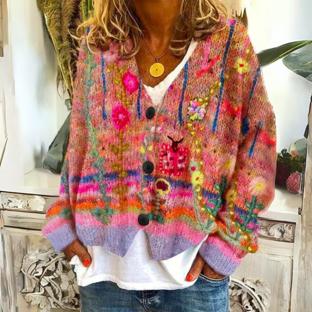 Leilani | High-quality embroidered cardigan