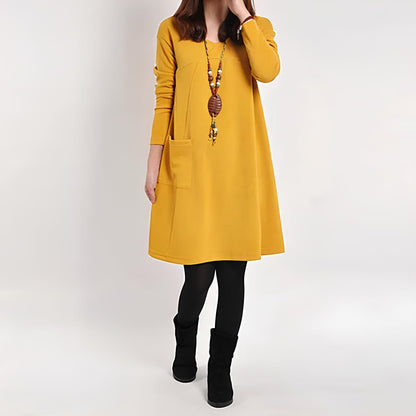 Marjolein™ | Pocket Dress with Long Sleeves