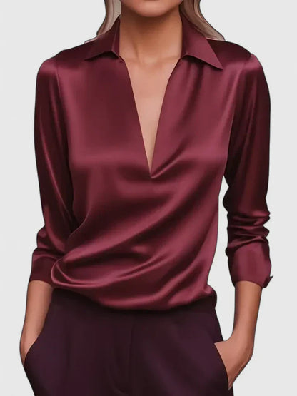 Calvina™ | Satin Blouse