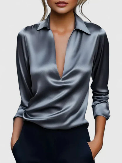 Calvina™ | Satin Blouse