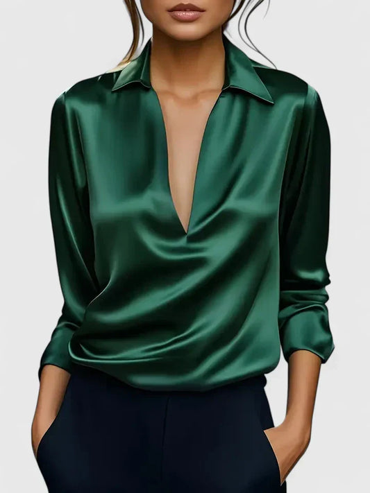 Calvina™ | Satin Blouse
