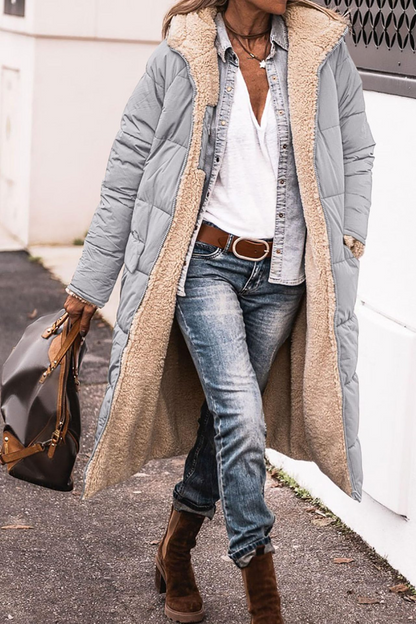 Elise | Luxurious sherpa reversible coat, double-faced