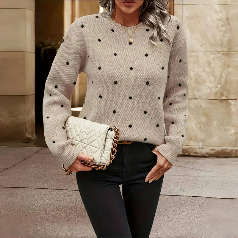 Lilah | Polka-dot knit sweater