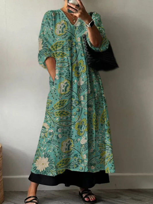 Elegant Dress with Floral Print Paula