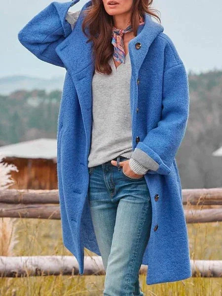 Audrey - Warm Buttoned Outer Jacket, Chic and Comfortable