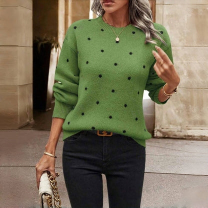 Lilah | Polka-dot knit sweater
