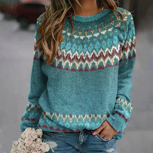 Peyton™ ultra-comfortable sweatshirt with retro wave motif – trendy and casual style