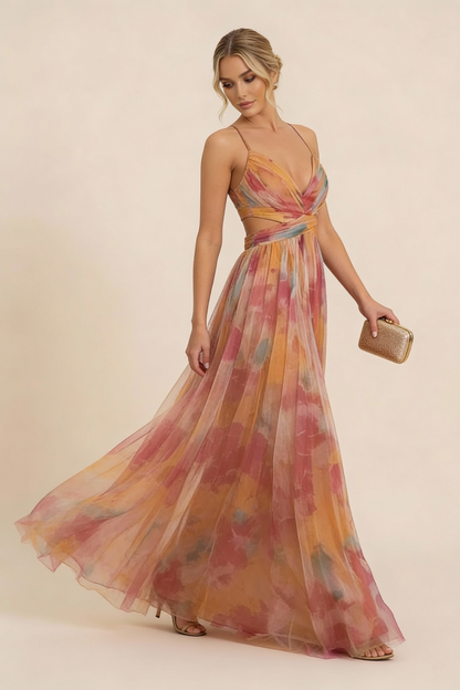 Angela | Women's Romantic Sleeveless Maxi Dress
