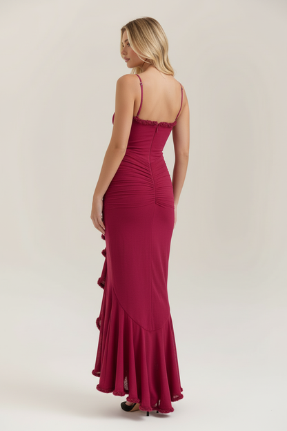 Phoebe | Women's Sleeveless Ruffle Maxi Dress