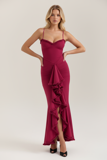 Phoebe | Women's Sleeveless Ruffle Maxi Dress