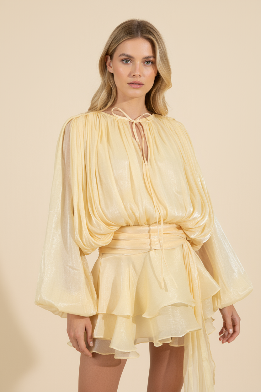 Sophia | Women’s Flowing Satin Mini Dress
