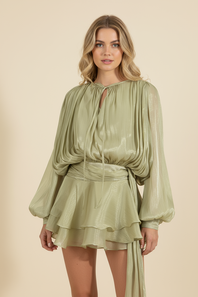 Sophia | Women’s Flowing Satin Mini Dress