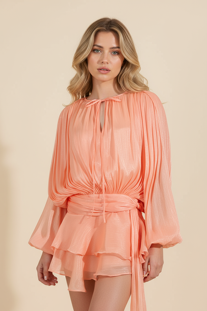 Sophia | Women’s Flowing Satin Mini Dress