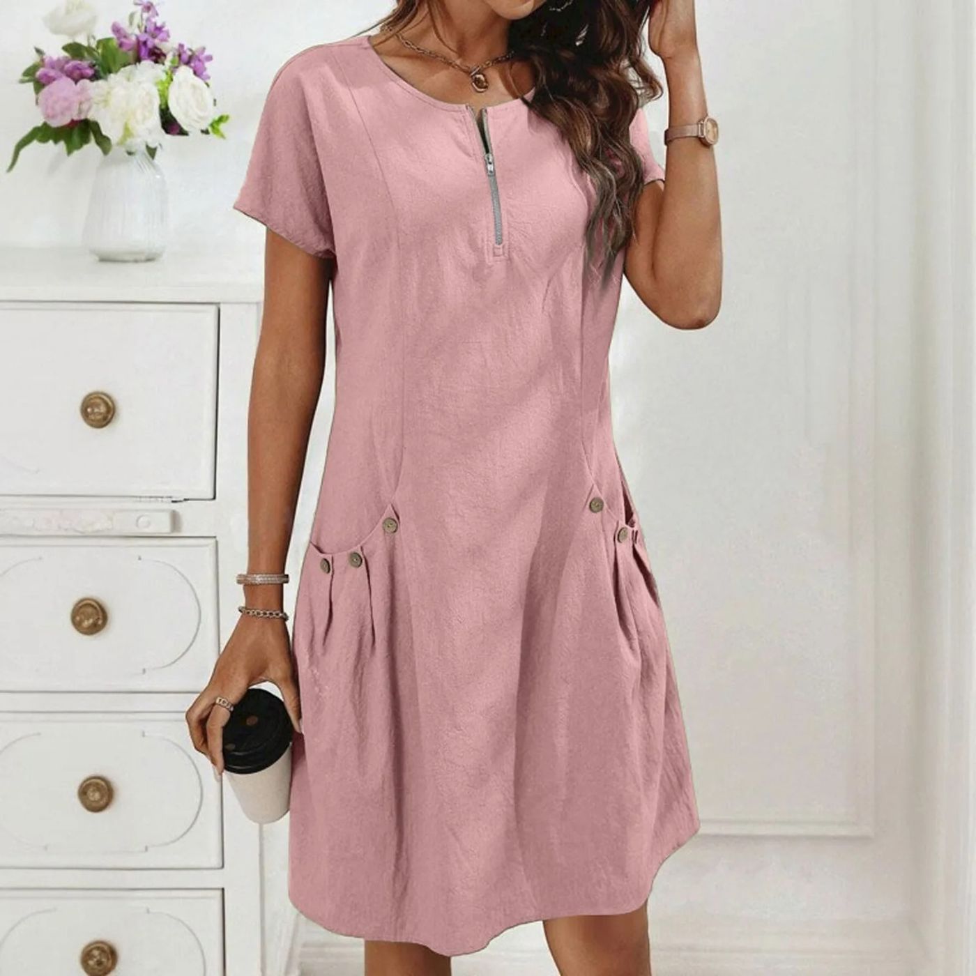 Karen™ | Stylish Women's Dress with Zipper