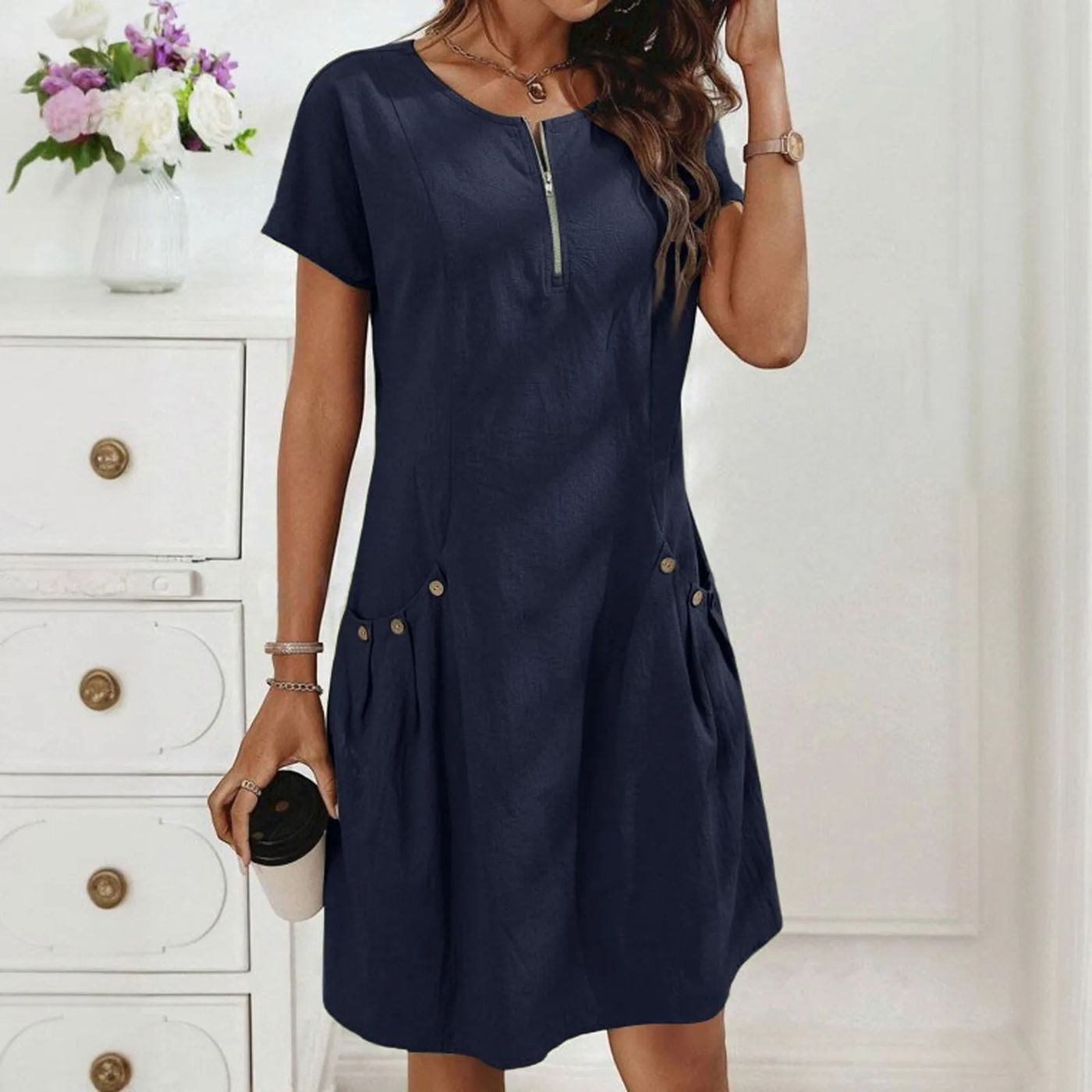 Karen™ | Stylish Women's Dress with Zipper