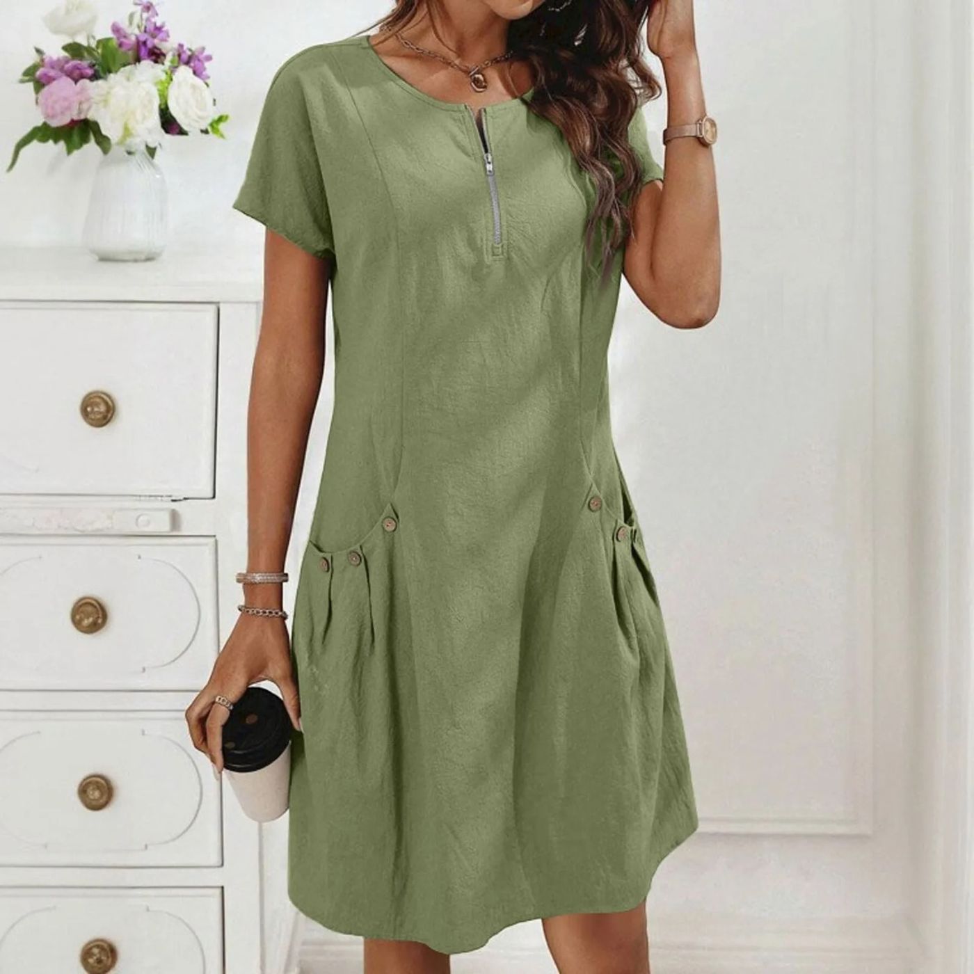 Karen™ | Stylish Women's Dress with Zipper