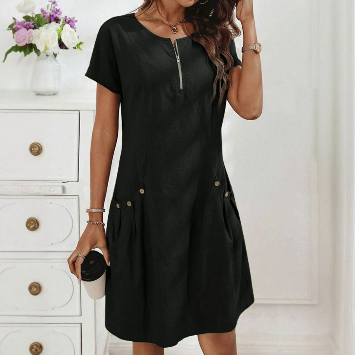 Karen™ | Stylish Women's Dress with Zipper