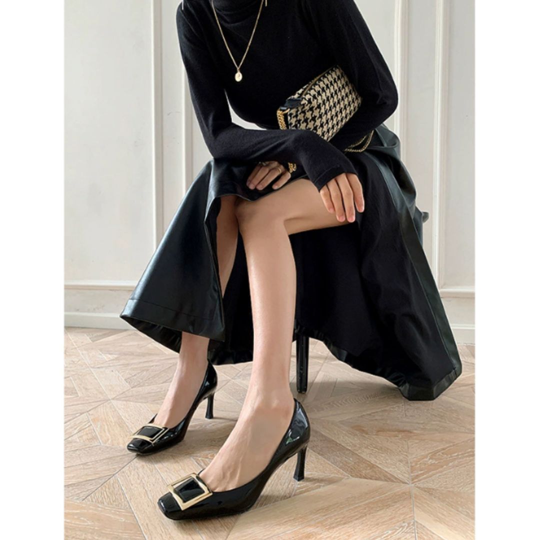 Narella™ | Elegant Sandals with Mid-Heel and Square-Toe — Sophistication and Comfort