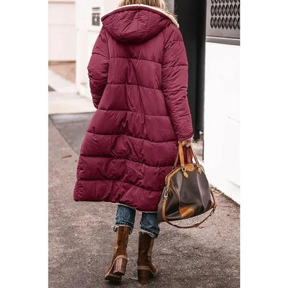 Elegant jade-colored winter coat — chic and timeless