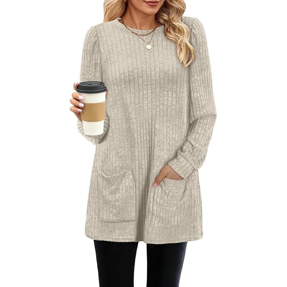 Carol™ | Long Ladies' Sweater with Pockets