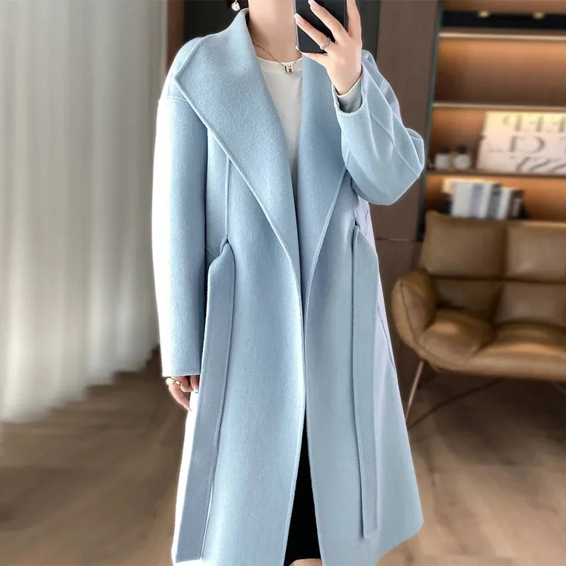 Juliette™ Belted Cashmere Coat – Chic and Timeless