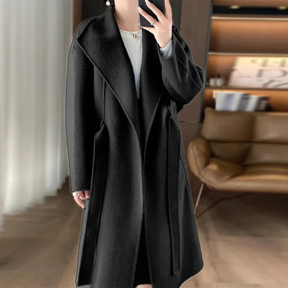 Juliette™ Belted Cashmere Coat – Chic and Timeless