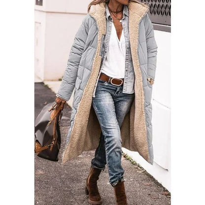 Elegant jade-colored winter coat — chic and timeless