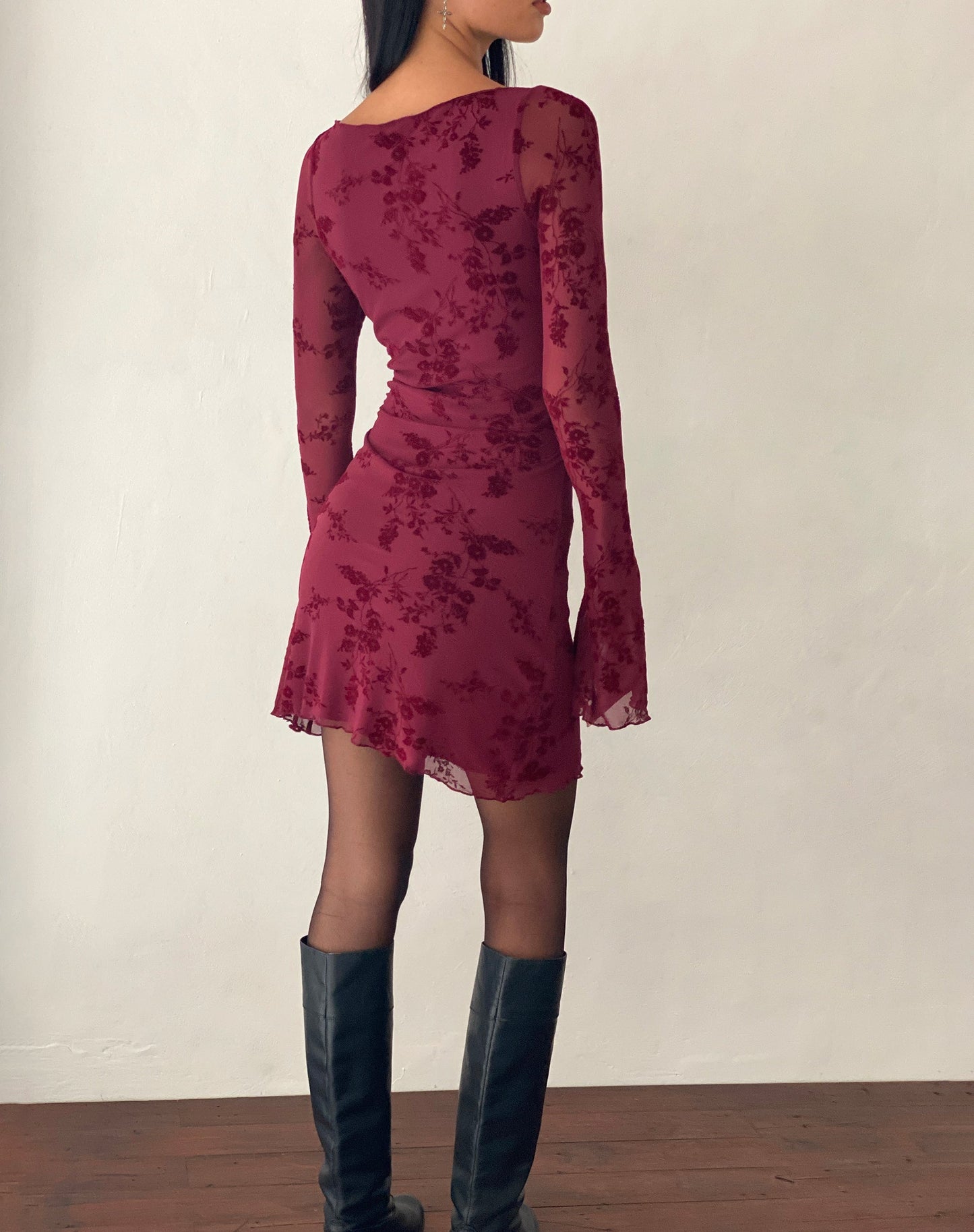 Sarah™ | Floral dress with long sleeves