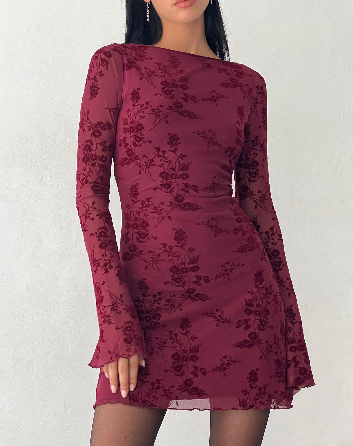 Sarah™ | Floral dress with long sleeves