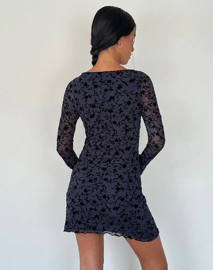 Sarah™ | Floral dress with long sleeves