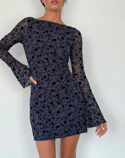 Sarah™ | Floral dress with long sleeves