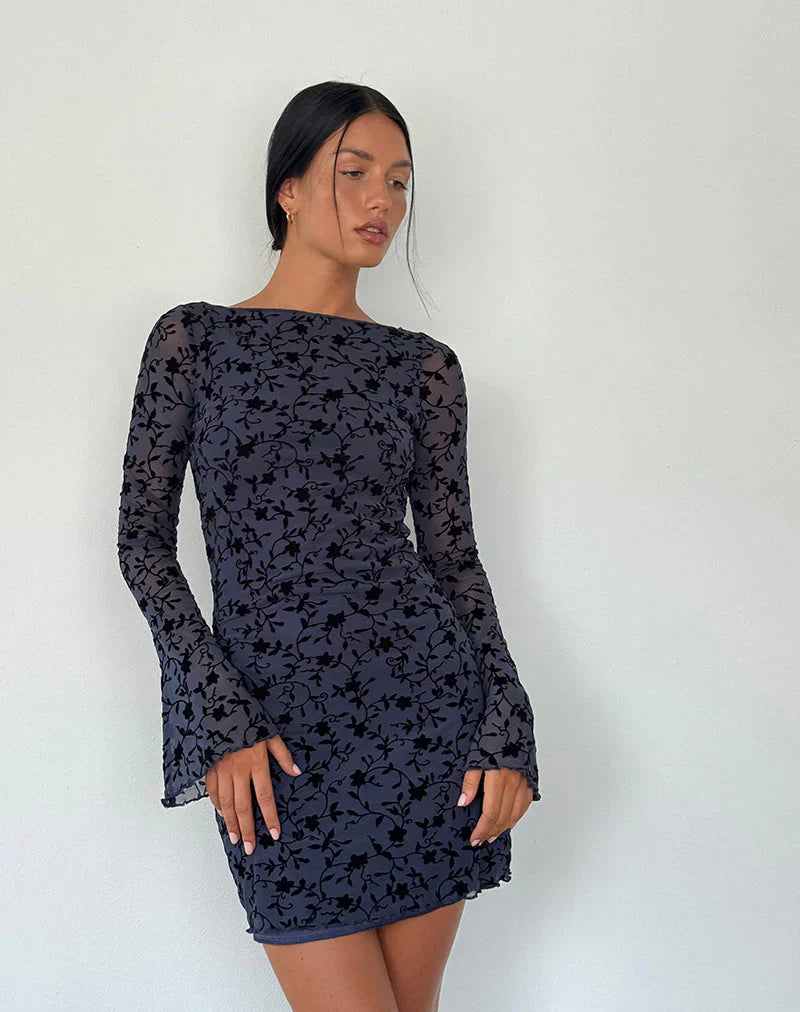 Sarah™ | Floral dress with long sleeves