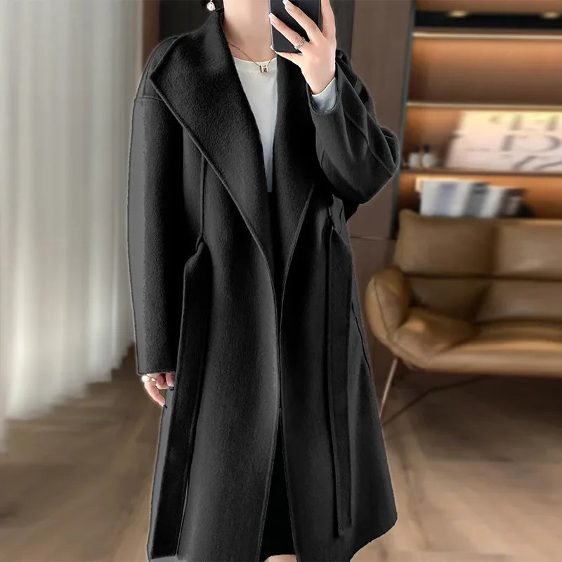 Juliette™ Belted Cashmere Coat – Chic and Timeless