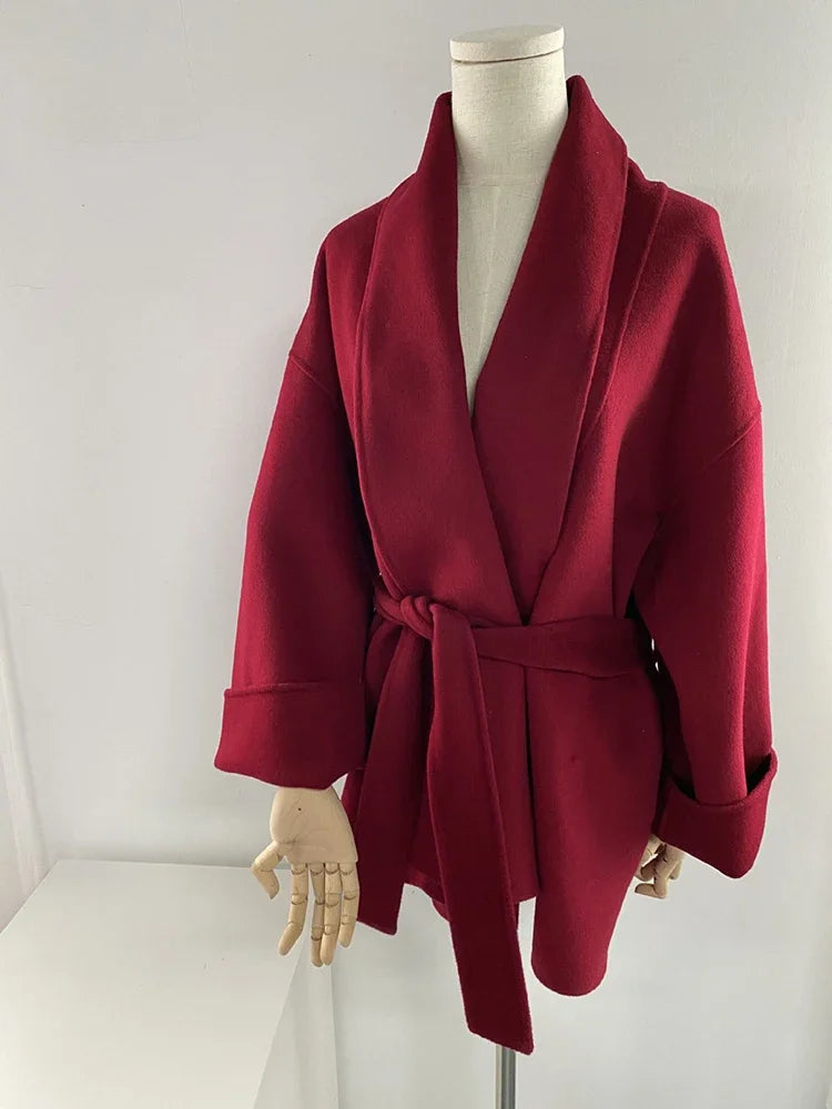 Amélie™ | Wool and cashmere coat, handmade with care