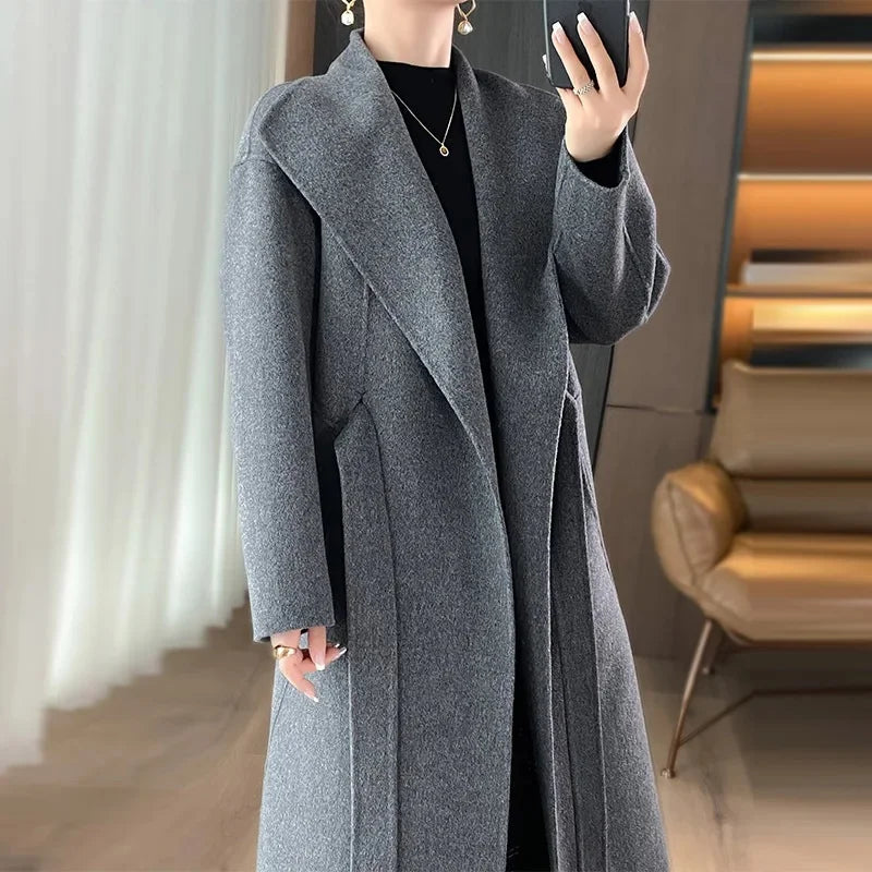 Juliette™ Belted Cashmere Coat – Chic and Timeless
